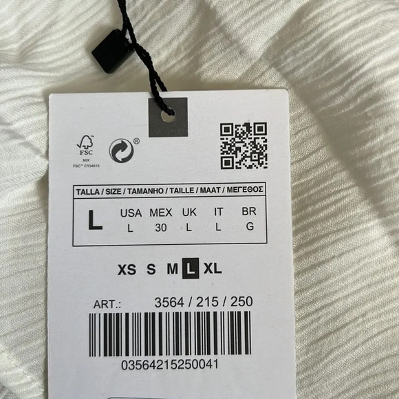 ZARA | White | OPENWORK EMBROIDERED MINI DRESS - Picture 10 of 10